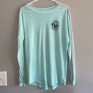 Cute teal long sleeve t-shirt